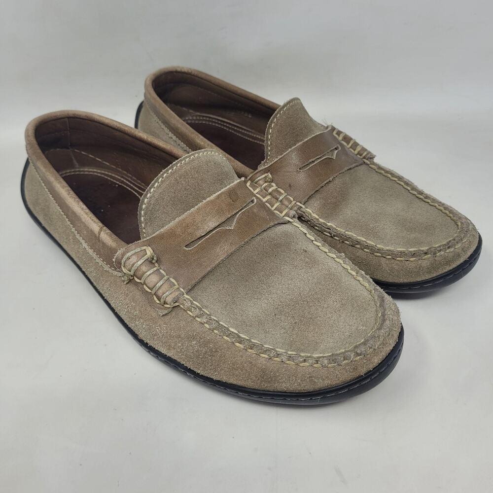Alden Cape Cod Collection Loafers 9.5W Beige Suede Leather Casual Slip On Preppy